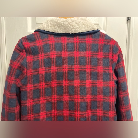 Jachs Girlfriend NY Womens Sherpa Fleece Cardigan Jacket Cabincore Plaid Medium - Picture 10 of 10